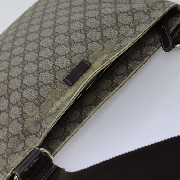 GUCCI GG Supreme Shoulder Bag Pvc Leather Beige - Picture 6 of 12